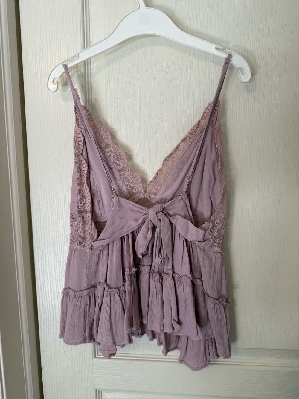 Free People Lace-Trim Adjustable Strap Cami in Lilac - Size Small - Picture 5 of 5